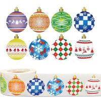 100 500Pcs Merry Christmas Sticker Christmas Party Holiday Decoration Gift Sealing Glue Baking Packaging Sticker Label 1inch