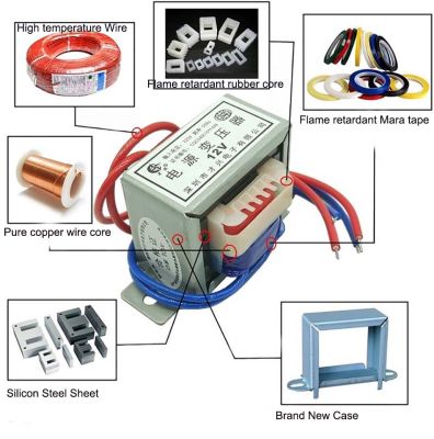 EI48 8W va หม้อแปลงไฟฟ้าอินพุต AC 220V50Hz เอาท์พุท AC เดี่ยวคู่6V 9V 12V 15V 18V ทองแดงแกนหลักเป็นสมาชิกของการชุมนุมของผู้ว่าราชการจังหวัดสหรัฐอเมริกา