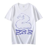 Swedish Rapper Bladee 333 Music Album Print T Shirts Cotton Tshirt Men Loose Tees Hop