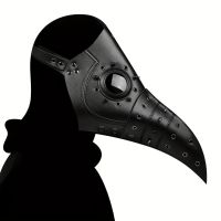 Halloween Party Costume Mask, Plague Doctor Mask, Festival Prom Performance Funny PU Leather Mask