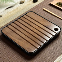 High-grade Imitation Ceramics Wooden Tea tray Drainage Water Storage KungFu Tea Set Board Table Chinese Tea Room Ceremony Tools