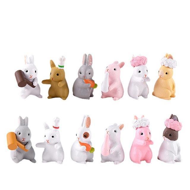 creative-refrigerator-decorative-magnetic-stickers-cute-rabbit-animal-refrigerator-magnets-stereo-doll-home-decor