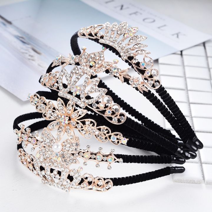 cod-yzh0278-cross-border-hair-sweet-headdress-shiny-crown-rhinestone-head-hoop-alloy-full-diamond-wholesale