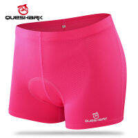 QUESHARK Women Pink Cycling Underwear 3D Gel Padded Shockproof Mountain MTB Riding Road Bike Sport Underwear Tights Shorts