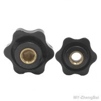 ↂ♟♚ 5pcs M5 M6 M8 M10 Plum Bakelite Hand Tighten Nuts Handle Thread Star Mechanical Black Thumb Nuts Clamping Knob Manual Nuts