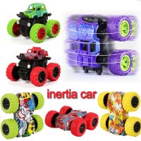 [AhQ ornaments] ของเล่นรถขับเคลื่อนสี่ล้อ Off Road Vehicle Stunt Dump Cars Double Side Inertia Car Boy Toy Car Pull Back Kids Toy Gift