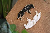 【CW】 and Wolf Enamel Pins