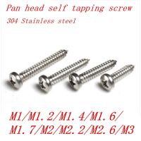 10-100 Buah M1 M1.2 M1.4 M1.7 M2 M2.3 M2.6 M3 M4 M5 M6 Stainless Steel Salib Tersembunyi Bulat Pan Kepala Penyadapan Sekrup Kayu