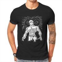 Baki Hanma Comic Cool Battle Tshirt For Men Street Grappler Humor Tee T Shirt Design Loose