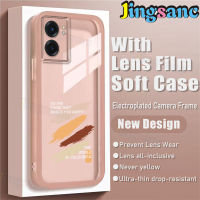 Jingsanc เคสนิ่มสำหรับ Realme Narzo 50 5G GT Neo 5G GT Neo 2T GT 5G ฝาหลังกราฟฟิตีสีสันสดใสพร้อม F001-3เคสสีชมพูฟิล์มเลนส์ป้องกันการตก