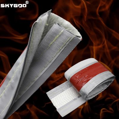 Self Adhesive High Temperature Resistant Fiberglass Tube Silicone Resin Coated Glass Fiber Braided Fireproof Sleeve Casing Pipe Electrical Circuitry P