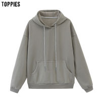 Toppies Women Fleece Hooded Sweatshirts 2021 Autumn Winter Oversize Tracksuits Solid Pullovers Unisex Couple