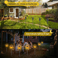 Dragonpad ไฟส่องต้นไม้ outdoor garden lights ไฟฉายพลังงานแสงอาทิตย์ไฟฉาย12ดวงสำหรับของตกแต่งสวนสว่างมากๆกันน้ำเปิด/ปิดอัตโนมัติ4ชิ้นโคมไฟกลางแจ้ง