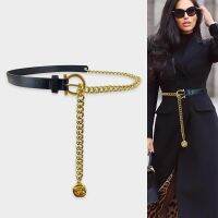 Gold Chain Belt Female Waist Punk Metal Waistband Long Designer Belts For Women High Quality Coat Dress Corset Flower Coin Belts