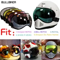 Retro หมวกกันน็อค Bule Shield Visor แว่นตา Fit BELL MOTO3 /Royal /Shoei P-ZERO /Simpson รถจักรยานยนต์อุปกรณ์เสริม