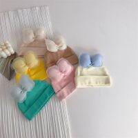? 2023 New Fashion version 2023 autumn new baby girl candy color bow foreign style pullover hat baby sweet casual curling