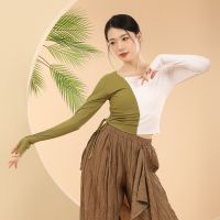 ►○❀ Dance Clothing Womens Modern Practice Dance Clothing Chinese Classical Top Professional Thin Adult Dance Basic Training Clothing