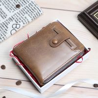 Vintage Multi-Function Mens Short Wallet Fashion Coin Purse Large Capacity Card Holders PU Leather Male Money Wallet