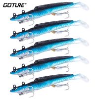 【hot】¤ 5pcs/lot Fishing Swimbait Jig Rubber Tail Soft Searchbait 18g 21g 28g Silicone Bait Tackle