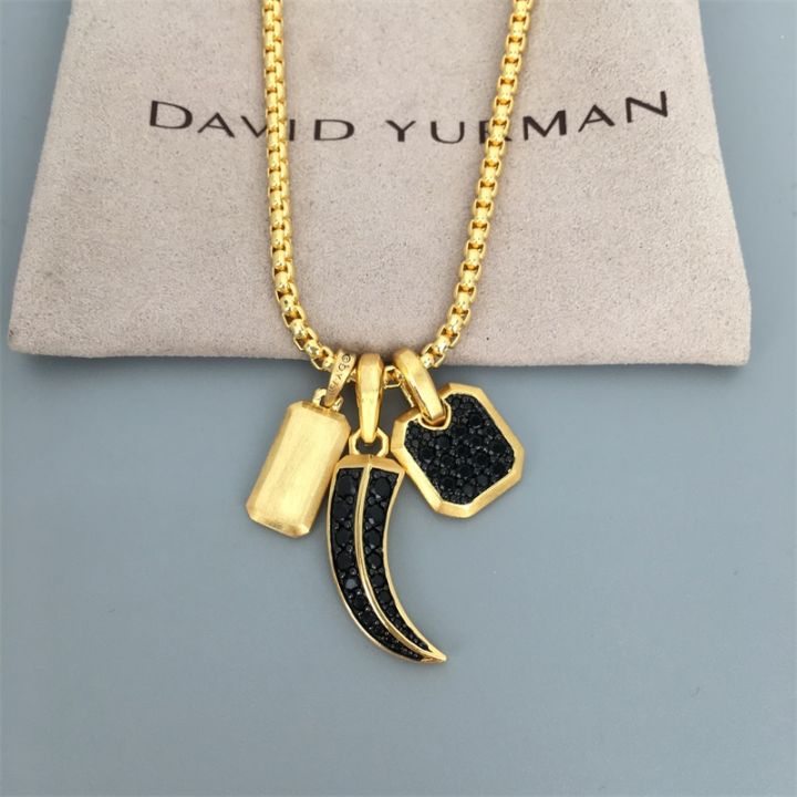 david-yurman-สร้อยคอ-roman-claw-amuletin-18k-สีเหลืองทอง-pave-สีดำเงินจี้วันเกิด-gifts