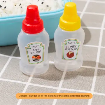 Mini Seasoning Sauce Bottles, Portable Ketchup Bottle, Salad