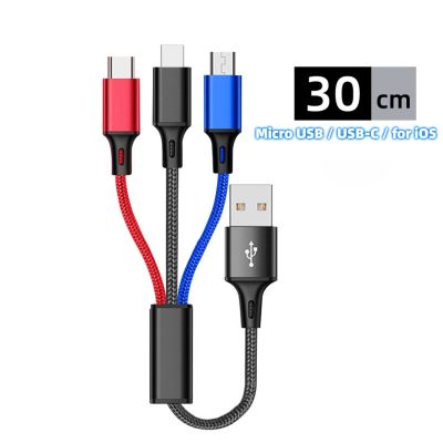 3 In 1 USB Cable Micro USB C Fast Charging Adapter Micro Usb Type-C Charger Type C Cable For iPhone 7 8 Samsung Xiaomi Cord Docks hargers Docks Charge