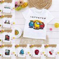 Among Us Graphic Tees Summer Unisex Kids Costume Girl Short-Sleeved Childrens Cartoon Kids Childs Clothes