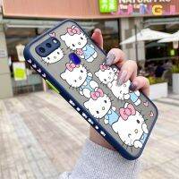 Jjlingji เคสสำหรับ OPPO R15 R15 Pro R17ลายการ์ตูนแฮปปี้ฮัลโหลคิตตี้บางดีไซน์ใหม่ด้านข้างกันกระแทกมีน้ำค้างแข็งโปร่งใสแข็งเคสมือถือป้องกันกล้องคลุมทั้งหมด Softcase