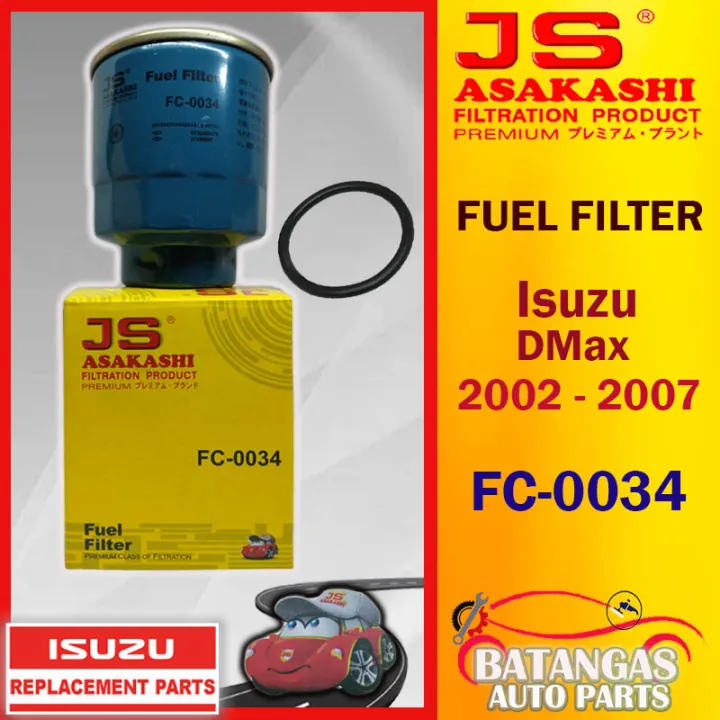 Fuel Filter Isuzu DMax 2002 2007 JS Asakashi FC0034 Lazada PH