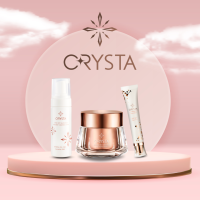 Crysta Skincare Set - คริสต้า สกินแคร์ ครบเซ็ต ดูแล จบครบทุกขั้นตอน พร้อมโชว์ หน้าใส ฉ่ำ โกลว์ (Cleansing Foam + Serum + Sunscreen)