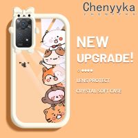 เคส Chenyyka สำหรับ Xiaomi Redmi โน๊ต11 Pro Note 5G Note 11e Pro เคสการ์ตูนน่ารักเสือลิงแมวน่ารักซิลิโคนนิ่มสีสันเคสโทรศัพท์แบบใสเคสโปร่งใสกันกระแทกป้องกันเลนส์กล้องมอนสเตอร์ตัวน้อยน่ารัก