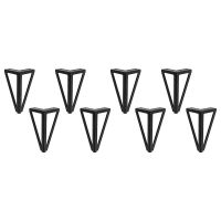 New 8PCS Replacement Metal Furniture Feet Triangle Furniture Feet For Chairs Cupboard And Sofa Other Furniture Legs (Black) Furniture Protectors Repla