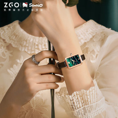เจิ้งกัง ZGOx นาฬิกา Sanrio สาวๆย้อนยุคนักเรียนมัธยมต้นและมัธยมปลายของขวัญวันเกิดสำหรับสาวๆนาฬิกาสีเขียวเล็กๆ
