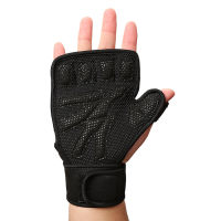 Worthdefence Half Finger Gym Fitness s Hand Palm Protector with Wrist Wrap Support Crossfit Workout Power Weight Lifting