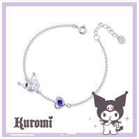 ใหม่ Sanrio Kolomi Kulomi-I. Love. Kuromi สร้อยข้อมือลูกปัดคริสตัลแฟชั่นที่สวยงามให้ส่งให้เพื่อน