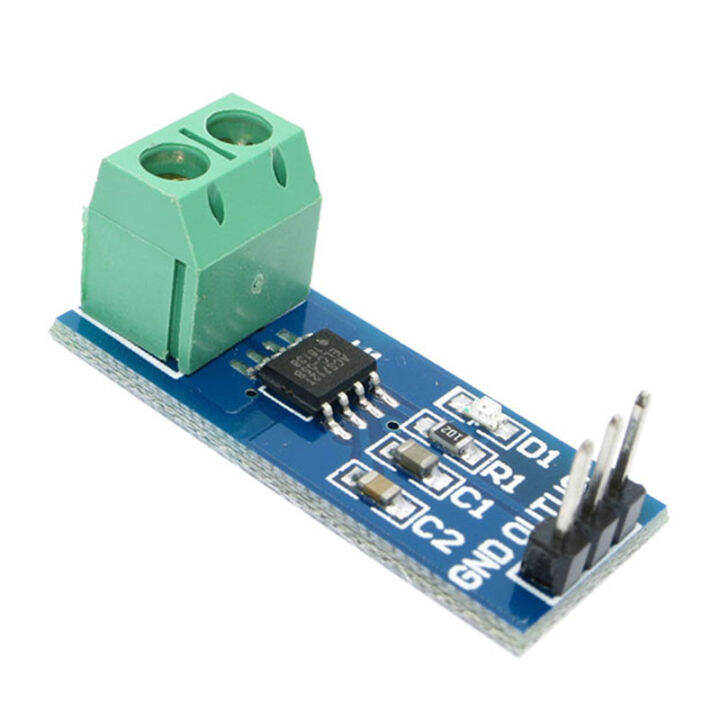 บอร์ดตรวจวัดกระแสตรงกระแสสลับ2ชิ้นรุ่น-acs712สำหรับ-arduino-แผงวงจรตรวจจับ5a-โมดูลเซ็นเซอร์ปัจจุบันของห้องโถง20a-30a