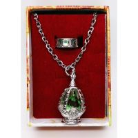 Anime Puella Magi Madoka Magica Soul Gem Necklace Women Cosplay Crystal Pendant Rings Jewelery Set