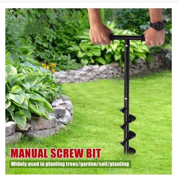 Manual Hand Earth Auger Fence Post Drill Soil Digger Hole Borer Digger
