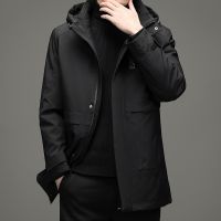 [COD] 2021 new mens mid-length winter coat with detachable liner down jacket thickened warm casual