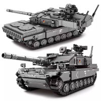 898PCS Military Tank Blocks Challenger Leopard 2A7+ Main Battle Tank Soldier Building Block Bricks Army Kids Children Toys Gifts