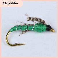 B2RJKKKHO 10 #12 # เหยื่อตกปลาบิน หนอนขนแกะ Rown caddis Nymph Fly ตะขอตกปลาแบบเกี่ยว ของใหม่ ร่างกายสีดำ หนอนล่อขนสัตว์ ตกปลาบินตกปลา