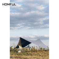HOMFUL Tán vải Oxford với lớp phủ PU chống nắng chống thấm nước cắm trại bãi biển cỏ có thể được sử dụng cho nhiều người OT0008 thumbnail