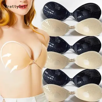 Women Bra Silicone Chest Stickers Lift Up Nude Bra Front Closure