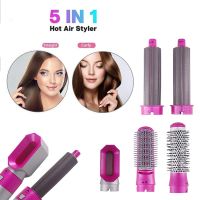 Hair Dryer 5 In 1 Electric Hair Comb Negative Ion Straightener Brush Blow Dryer Air Comb Curling Wand Detachable Brush Kit Home