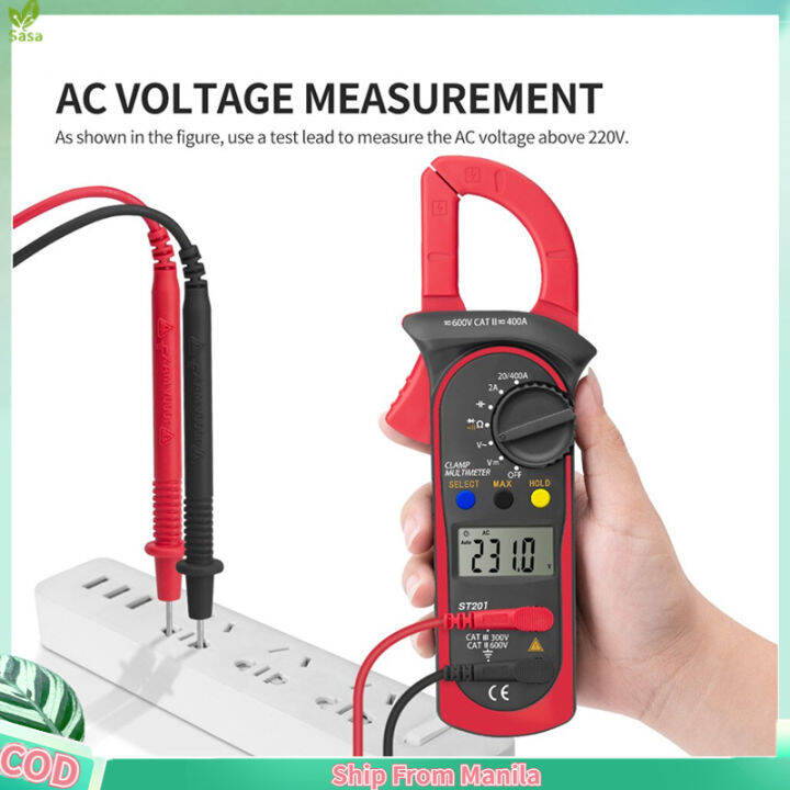 【Ready Stock】ST201 Digital Clamp Meter Tester Original Set Multimeter