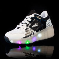 2021 Size 28-40 Led Wheel Sneakers for Kids Girls Roller Shoes with Lights on Wheels Children Boys Girls Skating Tennis Shoes