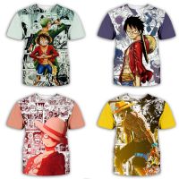 2023 newtop อะนิเมะ xort แขนสั้นเสื้อลำลองหลวม TEE แฟชั่น luffy Ace เสื้อ TOP PLUS ขนาด HTT