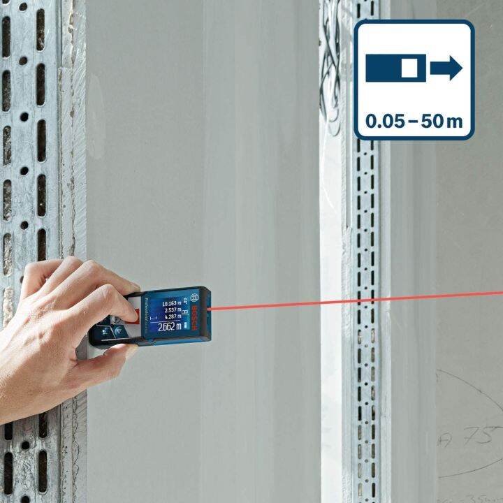 เครื่องวัดเลเซอร์-bosch-ของแท้-glm-500เลเซอร์แบบมืออาชีพเครื่องวัดเมตร50เมตร-rangefinder-trena-เลเซอร์เทปอุปกรณ์หาพิกัดสร้างไม้บรรทัดอุปกรณ์ทดสอบเครื่องมือทดสอบ