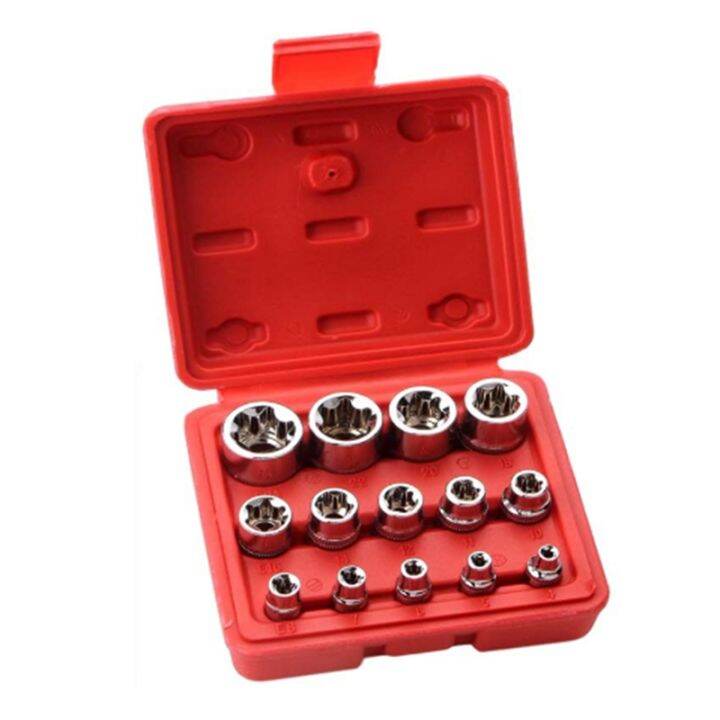 14Piece E-TORX Socket Set Premium Female Torx Socket Set Torque Socket ...