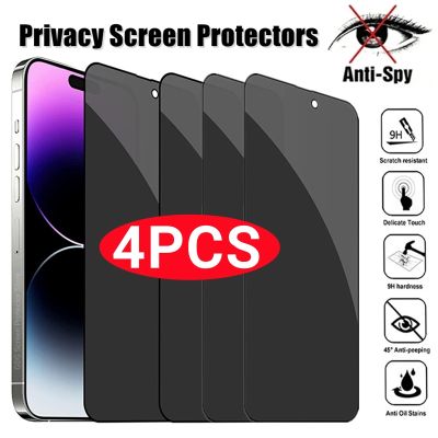 ✼✇ 4Pcs Anti peeping Tempered Glass for iPhone 13 14 11 Pro Max 12 Mini 7 8 Plus Privacy Screen Protector for iPhone 11 X XR XS MAX